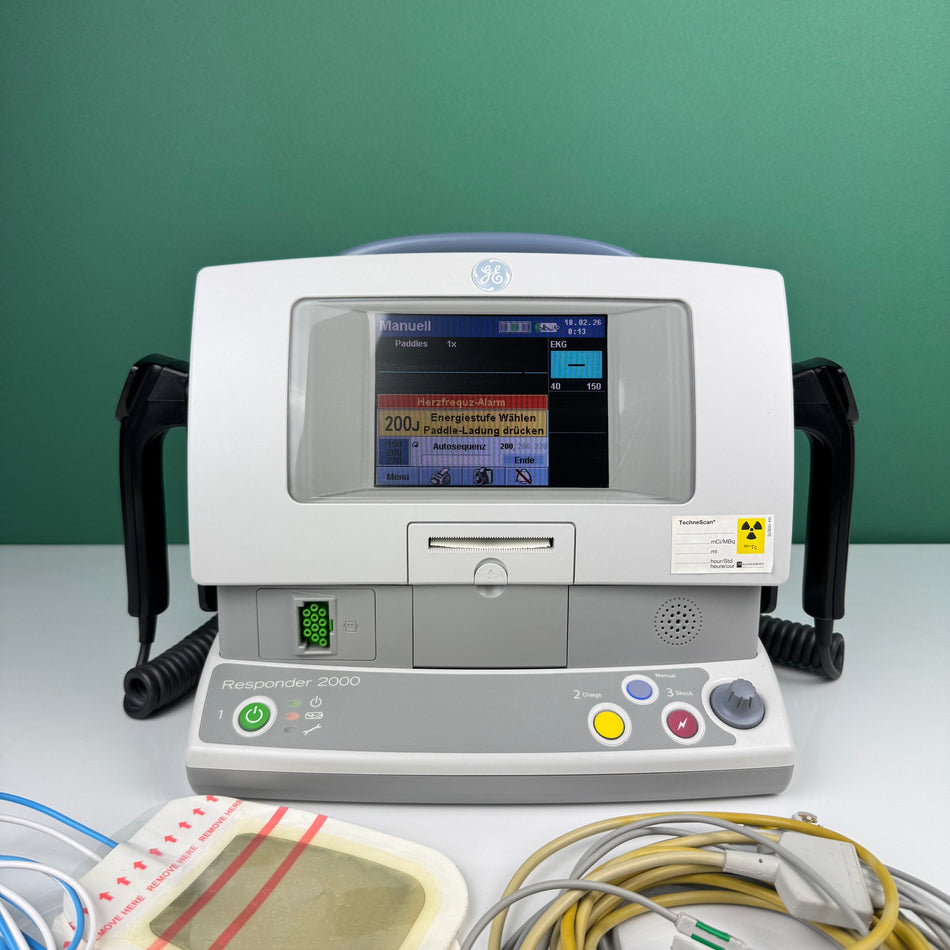 GE Responder 2000 defibrillator + Zubehör