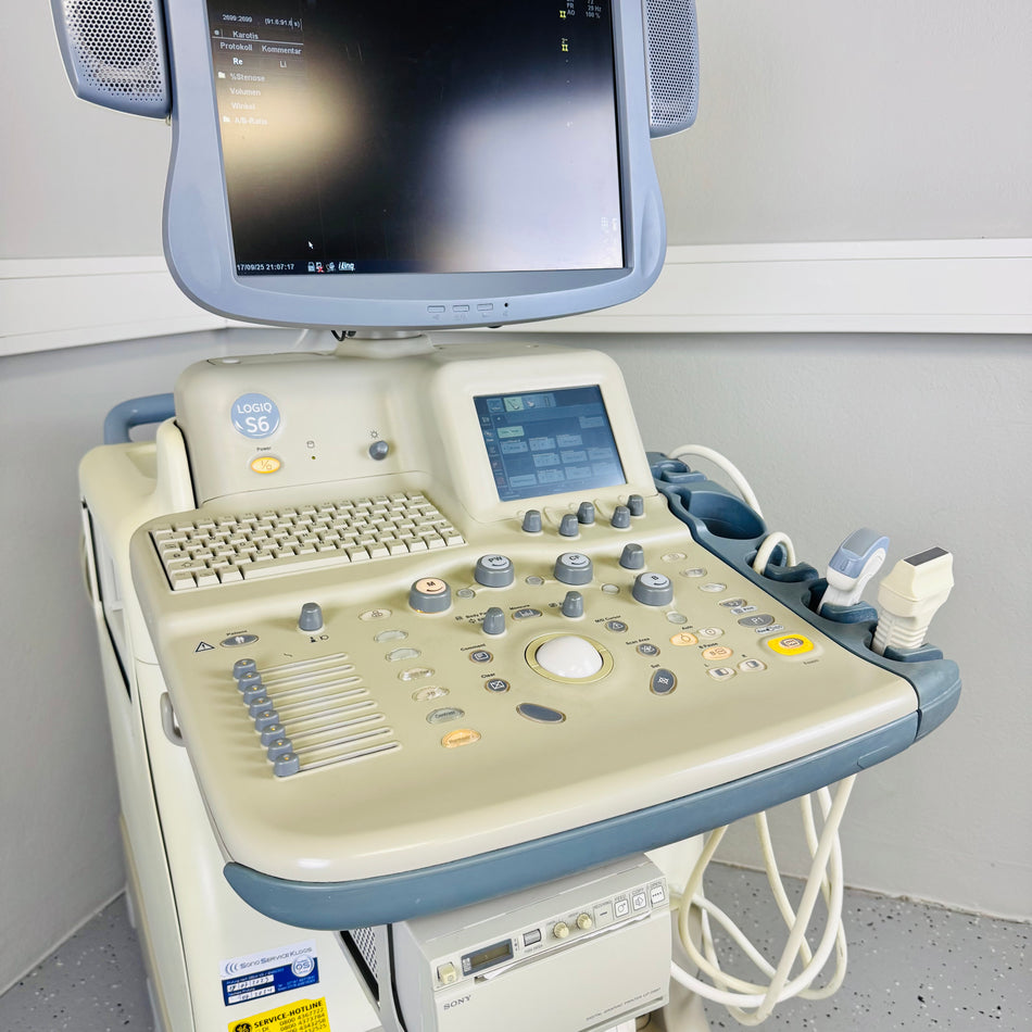 GE Logiq S6 Ultraschallgerät + 2 Sonden , 10L, 4C / FULL OPTIONS