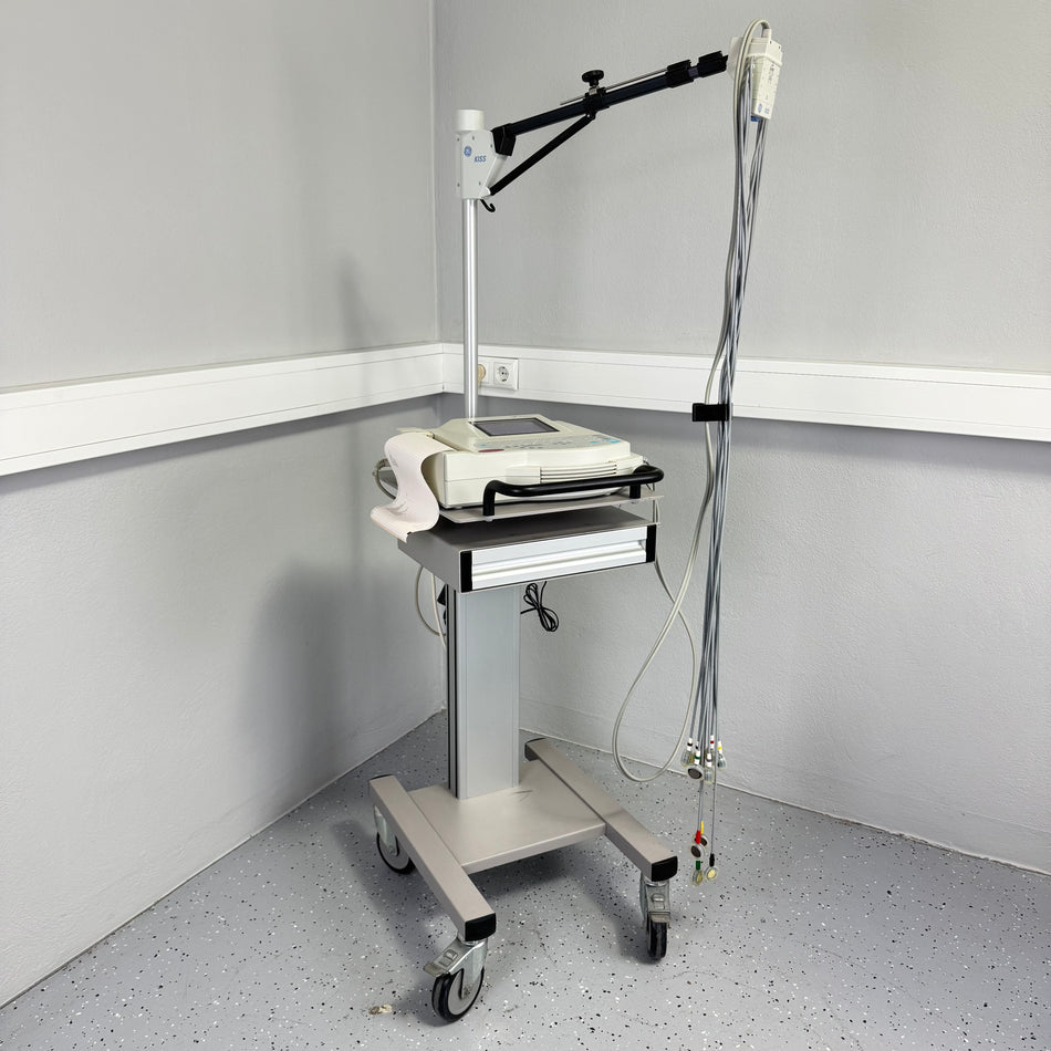 GE MAC1200ST EKG Gerät 12 Kanal + GE Kiss Sauganlage / ECG Device